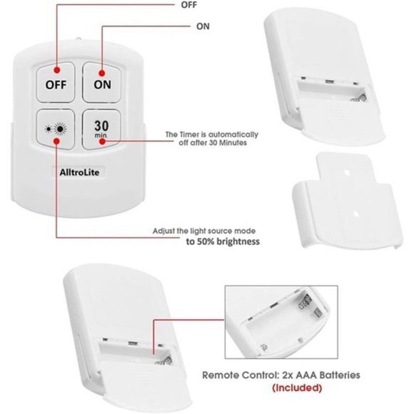 4Pack Bulb Portable Wireless COB LED Light Bulb,Battery Operated LED Night Light - Picture 5 of 8